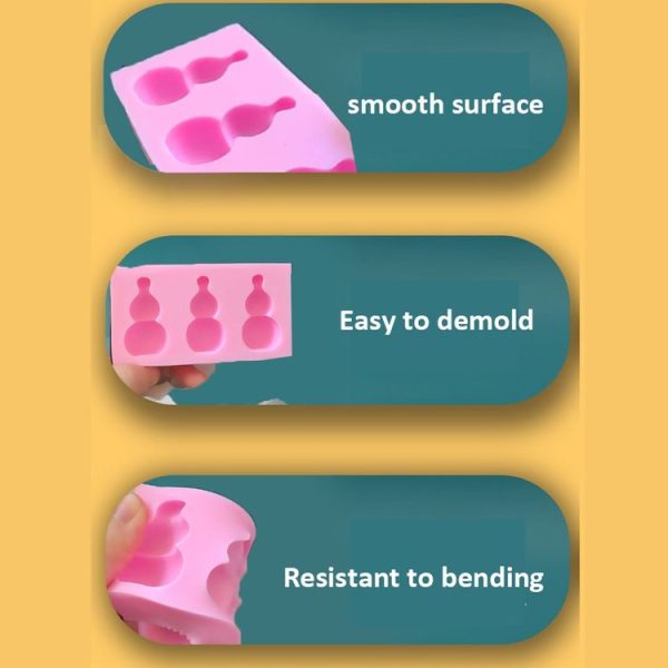 Little Bee Silicone Mold Fondant Chocolate Cake Mold, Spec: Mk-3171 Pink - Image 4