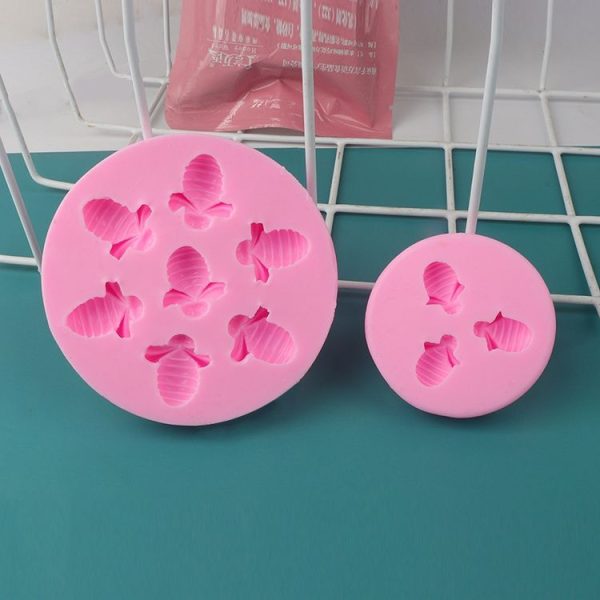 Little Bee Silicone Mold Fondant Chocolate Cake Mold, Spec: Mk-3171 Pink - Image 5