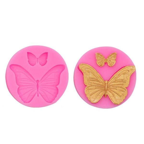 Butterfly Silicone Mold Fondant Chocolate Cake Decoration Mold Epoxy Brickearth Plaster Molds (NO.2 A685)