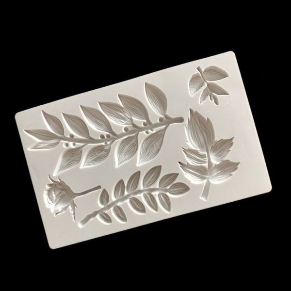 Rose Branch Flower Vine Silicone Mold Fondant Cake Baking Mold Glue Decorative (Pink) - Image 4