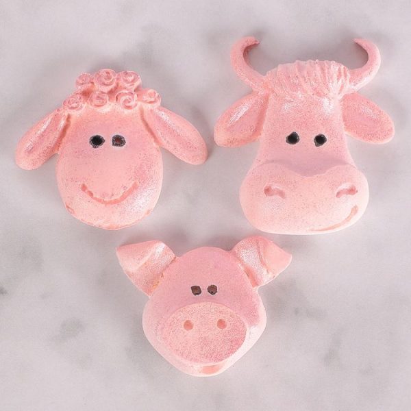 Pig Sheep Cow Head Silicone Mold Chocolate Fondant Cake Decorating Tool (Pink) - Image 5