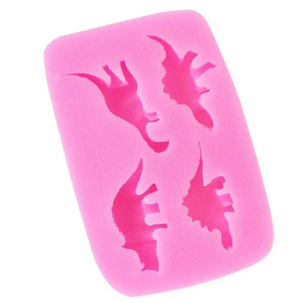 Dinosaur Silicone Mold Fondant Chocolate Cake Decoration Mold (Pink) - Image 3