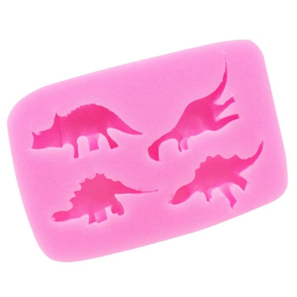 Dinosaur Silicone Mold Fondant Chocolate Cake Decoration Mold (Pink) - Image 4