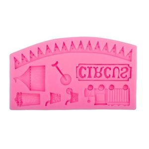 Circus Themed Clown Animal Silicone Mold Baking Cake Decoration Mold, Spec: A822 Pink