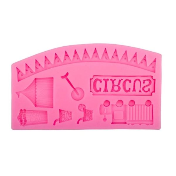 Circus Themed Clown Animal Silicone Mold Baking Cake Decoration Mold, Spec: A822 Pink