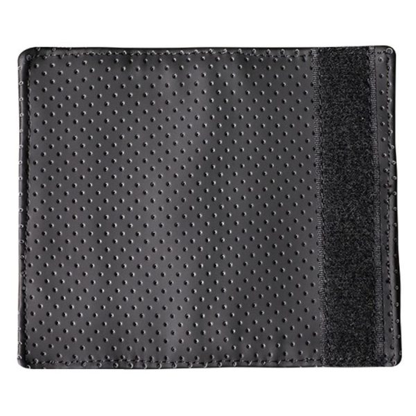 1pair Car Door Handle Decorative Anti-Scratch Cover Car Slippery Leather Inner Door Handle Protective Cover (Black) - Image 2