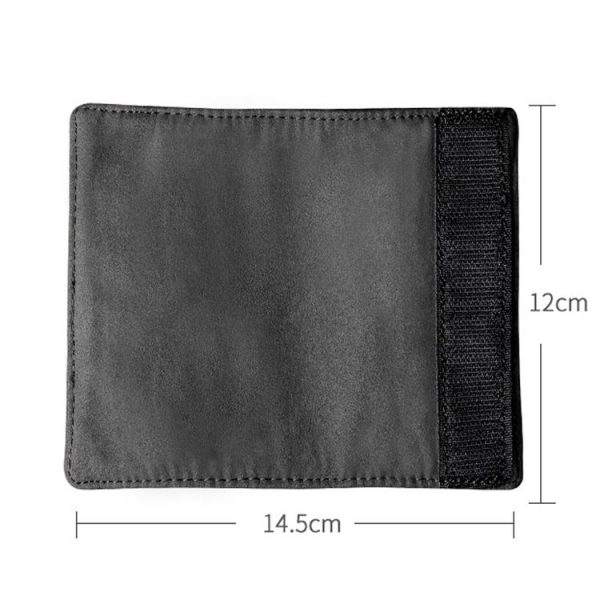 1pair Car Door Handle Decorative Anti-Scratch Cover Car Slippery Leather Inner Door Handle Protective Cover (Black) - Image 3