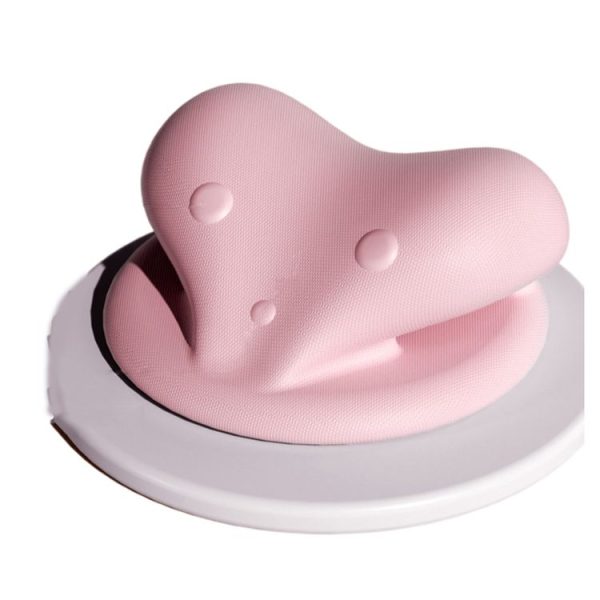 Neck And Shoulder Stretcher Relaxer Cervical Spine Chiropractic Traction Pillow (Pink)