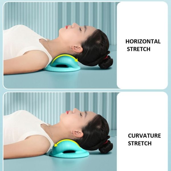 Neck And Shoulder Stretcher Relaxer Cervical Spine Chiropractic Traction Pillow (Pink) - Image 6