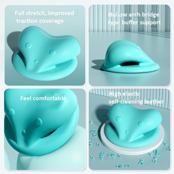 Neck And Shoulder Stretcher Relaxer Cervical Spine Chiropractic Traction Pillow (Pink) - Image 7