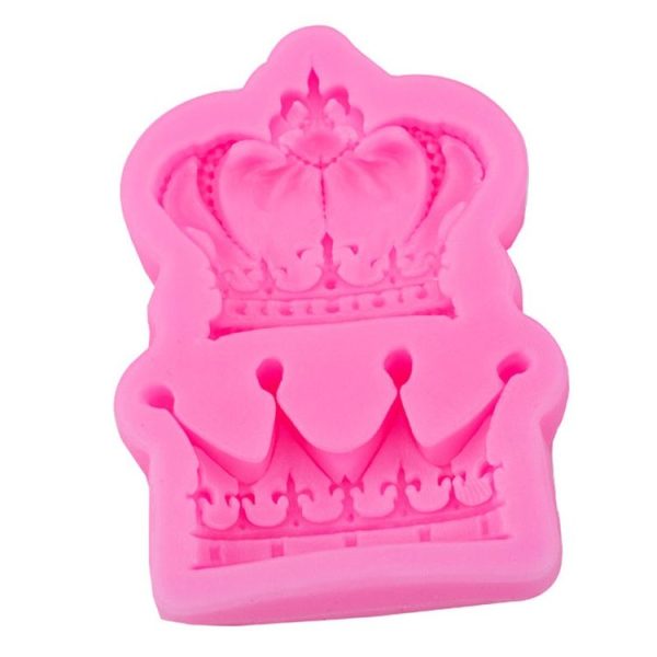 Crown Silicone Chocolate Fondant Baking Cake Mold Handmade Soft Pottery Glue Mold (Pink) - Image 4
