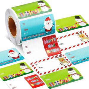 500pcs / Roll Christmas Self-adhesive Labels Stickers Holiday Decoration Gifts (B216)