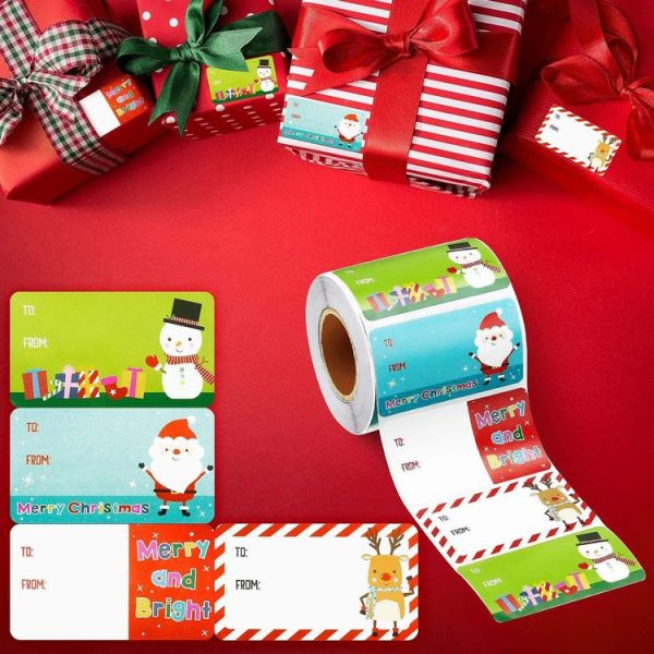 500pcs / Roll Christmas Self-adhesive Labels Stickers Holiday Decoration Gifts (B216) - Image 5