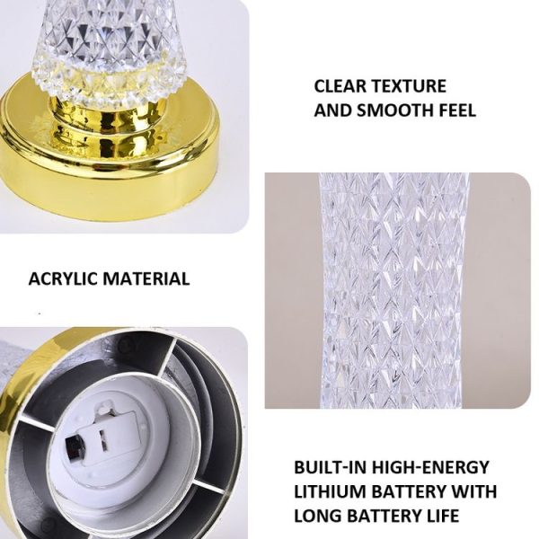 Canton Tower Small Waist LED Night Light Handicraft Ornaments 6.5 x 19cm (Colorful Light) - Image 3