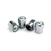 4pcs / Set N2 Metal Tire Valve Caps Automobile Universal Modified Valve Covers, Size: White Background (Silver)