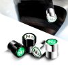 4pcs / Set N2 Metal Tire Valve Caps Automobile Universal Modified Valve Covers, Size: White Background (Silver) - Image 2
