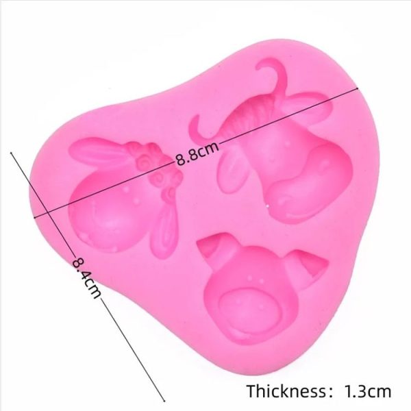 Cartoon Three-dimensional Animals Fondant Silicone Mold Cake Decorating Baking Tools, Specification: 1286 - Image 2