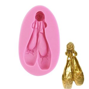 Matte Ballet Shoes Shaping Mold Jewelry Pendant Epoxy Silicone Mold (Pink)