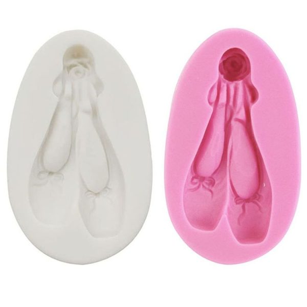 Matte Ballet Shoes Shaping Mold Jewelry Pendant Epoxy Silicone Mold (Pink) - Image 2