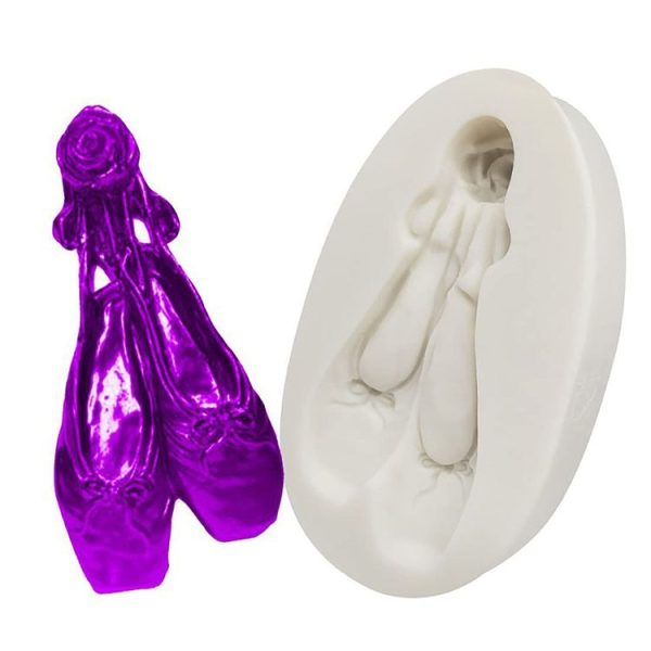 Matte Ballet Shoes Shaping Mold Jewelry Pendant Epoxy Silicone Mold (Pink) - Image 6