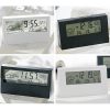 LCD Electronic Desk Clock Digital Display Multifunctional Temperature And Humidity Meter Alarm Clock, Model: 2158L With Light Black - Image 2