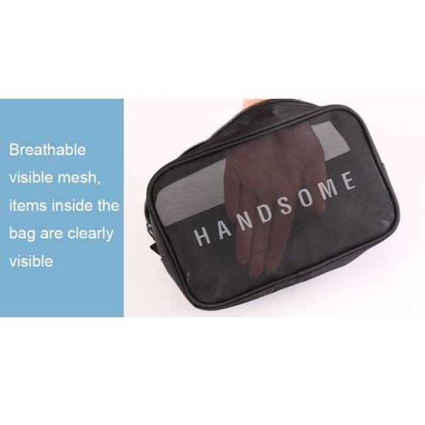 Travel Waterproof Toiletry Bag Portable Transparent Handheld Cosmetic Bag, Style: Olive Green Set - Image 5