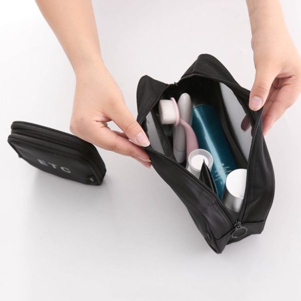 Travel Waterproof Toiletry Bag Portable Transparent Handheld Cosmetic Bag, Style: Olive Green Set - Image 6