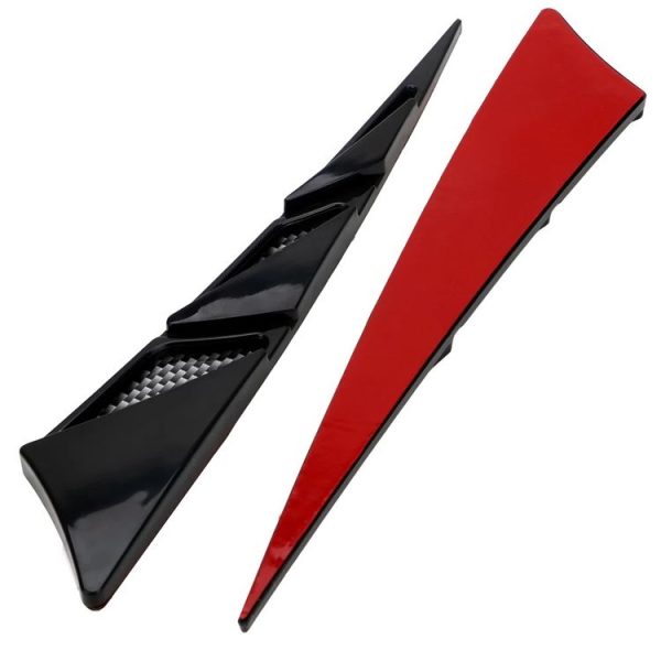1pair Car Modified Side Air Vent Shark Gill Spoiler Fender (Black) - Image 4