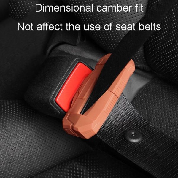 Large Car Seatbelt Buckle Protective Cover Anti Scratch Silicone Protector For Safety Belt Plugs (Black) - Image 6