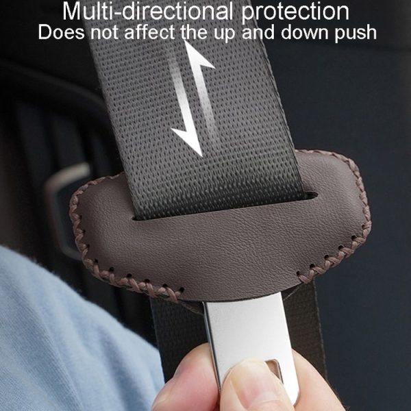 BMW 1pair Seatbelt Insert Protector Bumper Belt Chuck Decoration (Red) - Image 3