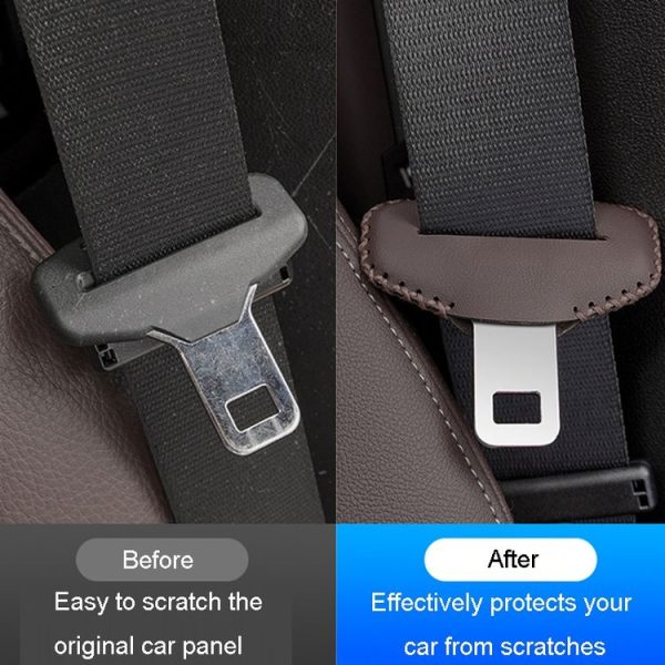 BMW 1pair Seatbelt Insert Protector Bumper Belt Chuck Decoration (Red) - Image 8