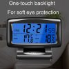 LCD Night Light Car Clock Automotive Electronics Inside And Outside Dual Thermometer - Image 8