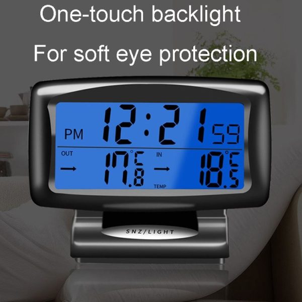 LCD Night Light Car Clock Automotive Electronics Inside And Outside Dual Thermometer - Image 8