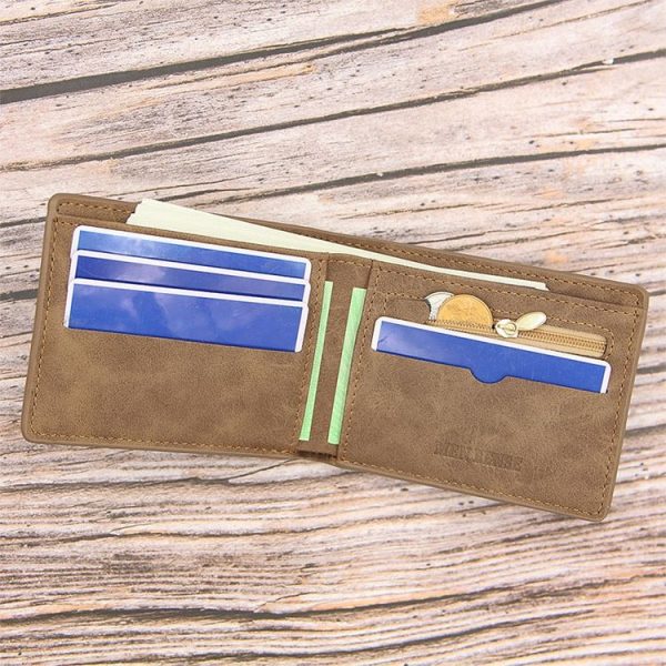 MenBense Men Short Wallet Retro Frosted Multi Card Wallet (Brown) - Image 7
