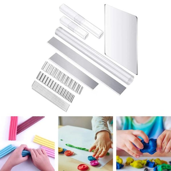 9-in-1 Acrylic Clay Pottery Tools Wave Straight Sculpting Tools (15K)