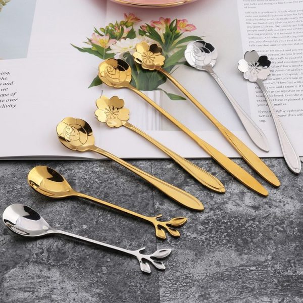2pcs / Pack Stainless Steel Spoon And Fork Cutlery Set, Style: Silver Spoon+Light Blue Box - Image 3