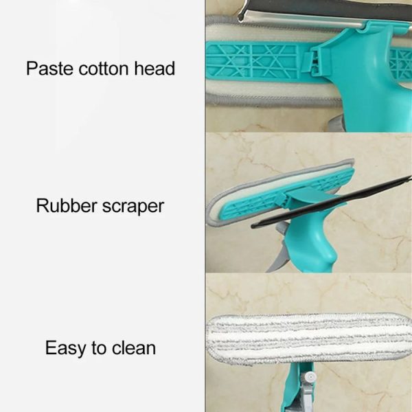 4 In 1 Double-sided Glass Wiper Window Squeegee Portable Spray Mirror Car Glass Cleaner YJ520 - Image 7