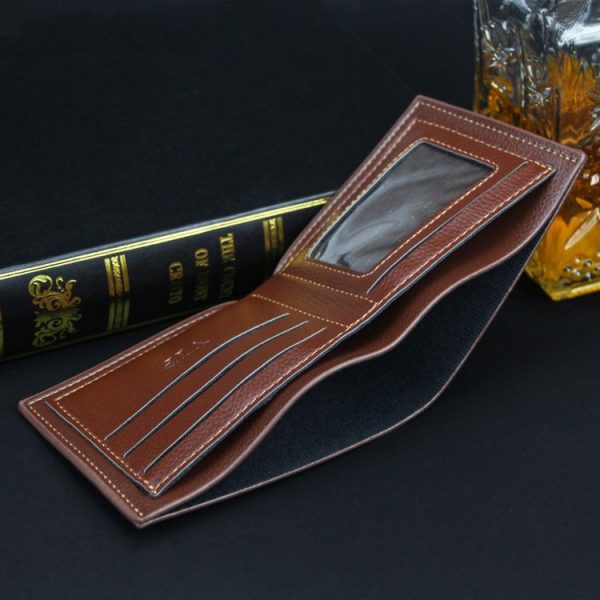 MenBense Men Wallet Casual Coin Purse Large Capacity Money Clip, Style: 555-4 (Black) - Image 5