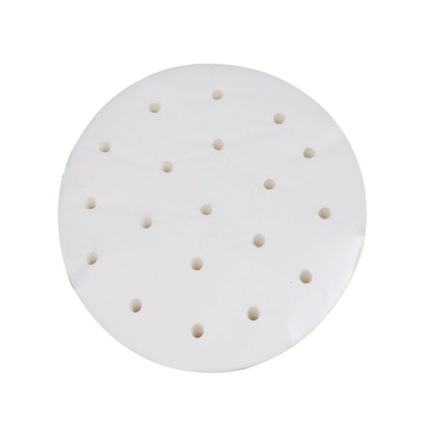 100pcs / Pack Steamer Paper Non-Stick Disposable Grease-Proof Paper Round Air Fryer Pad, Size: 6 Inches (15.2cm) - Image 2