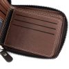 MenBense Men Short Zipper Wallet Coin Purse Large Capacity Multi-Card Money Clip (Black) - Image 6