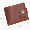 MenBense Men Short Magnetic Clasp Wallet Multi-Card Coin Purse (Light Coffee) - Image 3