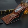 MenBense Men Short Magnetic Clasp Wallet Multi-Card Coin Purse (Light Coffee) - Image 7