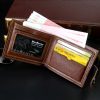 MenBense Men Short Magnetic Clasp Wallet Multi-Card Coin Purse (Light Coffee) - Image 8