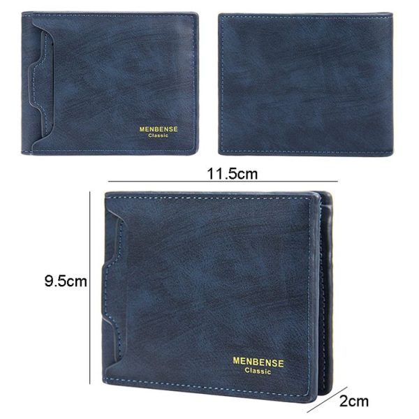 Menbense Men Short Wallet Casual Multi-Card Coin Purse (Light Brown) - Image 3