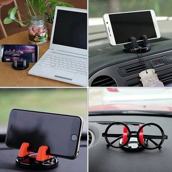 Car Dashboard Automotive Cell Phone Holder Temporary Parking Sign 2 In 1 (Gray) - Image 8