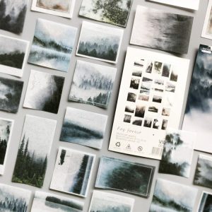 50pcs / Pack Handbook Stickers Small Fresh Stickers DIY Diary Material, Style: Fog Forest