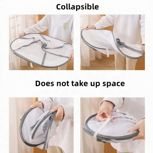 40 x 60cm Foldable Drying Fishing Vegetables Fish Net Hanging Clothes Drying Storage Shelf, Spec: 1 Layer (White) - Image 11