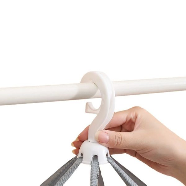 40 x 60cm Foldable Drying Fishing Vegetables Fish Net Hanging Clothes Drying Storage Shelf, Spec: 1 Layer (White) - Image 3
