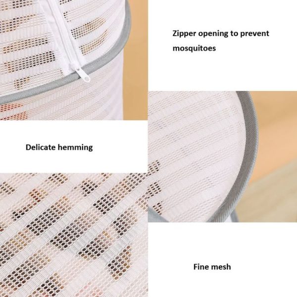 40 x 60cm Foldable Drying Fishing Vegetables Fish Net Hanging Clothes Drying Storage Shelf, Spec: 1 Layer (White) - Image 9