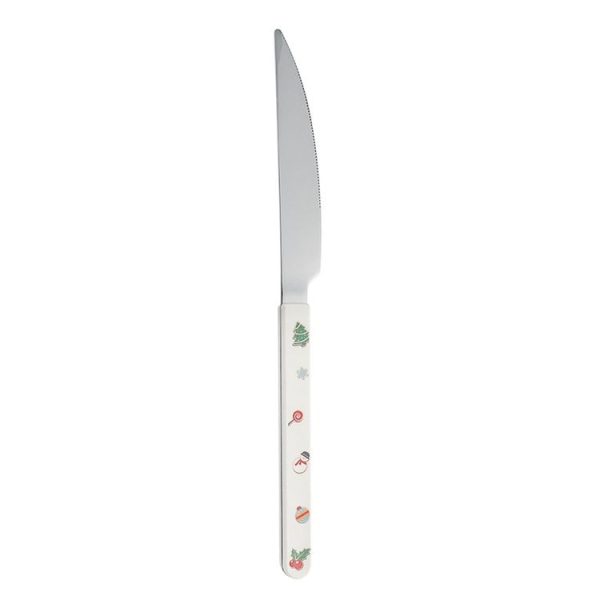 Christmas Cartoon Cutlery Cute Clip Handle Tableware, Style: Knife